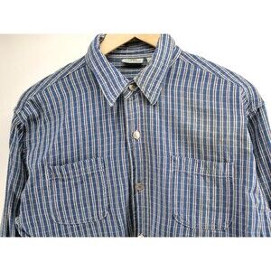 Shirt Woven Youth 2XL (18) Blue Button Down Long Sleeve‎ FRESNO THE JEAN CO